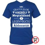 gratulálok legénybúcsú póló kék