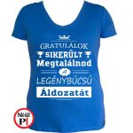 gratulálok legénybúcsú póló női kék