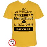 gratulálok lovas póló citrom