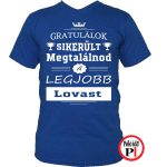 gratulálok lovas póló kék