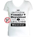 gratulálok mentős póló női fehér