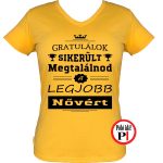 gratulálok nővér póló női citrom