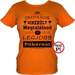 gratulálok póker póló női narancs