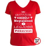 gratulálok póker póló női piros