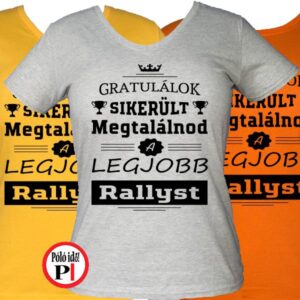 gratulálok rally póló női