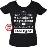 gratulálok rally póló női fekete