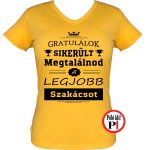 gratulálok szakács póló női citrom