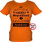 gratulálok szakács póló női narancs