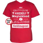 gratulálok szülinapi póló piros