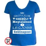 gratulálok szülinapi póló női kék