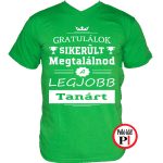 gratulálok tanár póló zöld