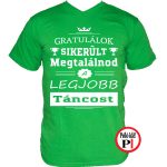 gratulálok táncos póló zöld