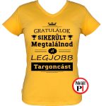 gratulálok targoncás póló női citrom