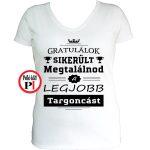 gratulálok targoncás póló női fehér