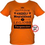gratulálok targoncás póló női narancs