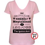 gratulálok targoncás póló női pink