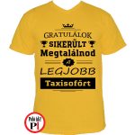 gratulálok taxi póló citrom