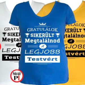 gratulálok testvér póló női