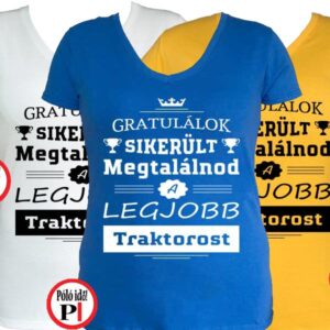 gratulálok traktoros póló női