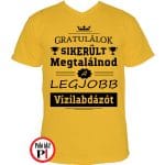 Gratulálok vízilabda póló citrom
