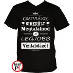 Gratulálok vízilabda póló fekete