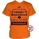 Gratulálok vízilabda póló narancs