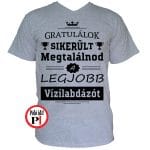 Gratulálok vízilabda póló szürke
