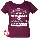 Gratulálok vízilabda póló női burgundi