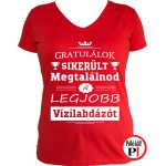 Gratulálok vízilabda póló női piros
