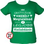 Gratulálok vízilabda póló női zöld
