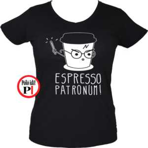 harry potter póló espresso patronum fekete