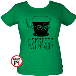 harry potter póló espresso patronum zöld