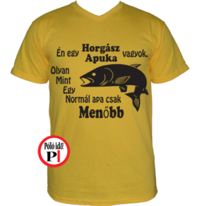 horgász póló apának citrom