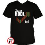 just hodl it kripto póló fekete