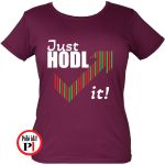 just hodl it kripto póló női burgundi