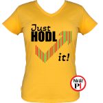 just hodl it kripto póló női citrom