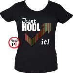just hodl it kripto póló női fekete