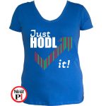 just hodl it kripto póló női kék