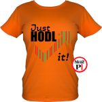 just hodl it kripto póló női narancs