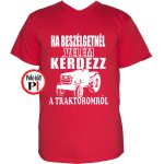 kérdezz a traktoromról póló piros