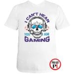 koponyás gamer póló fehér