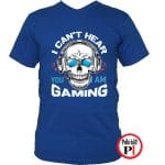 koponyás gamer póló kék