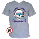 koponyás gamer póló szürke