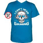 koponyás gamer póló vkék
