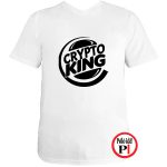 kripto king póló fehér