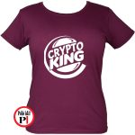 kripto king póló női burgundi