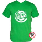 kripto king póló zöld