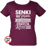 kriptós póló tökéletes női burgundi