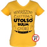 lánybúcsú póló gyűrű citrom