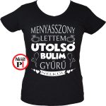 lánybúcsú póló gyűrű fekete